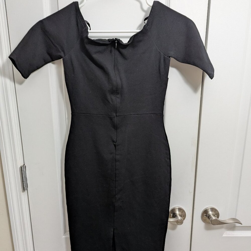 Lulus Girl Can't Help It Black Off-the-Shoulder Midi Dress - Picture 8 of 14